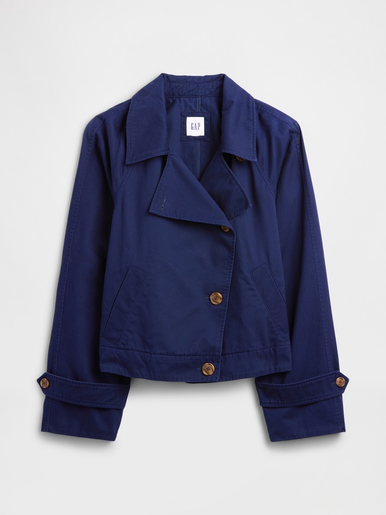 Relaxed Cropped Trench Coat