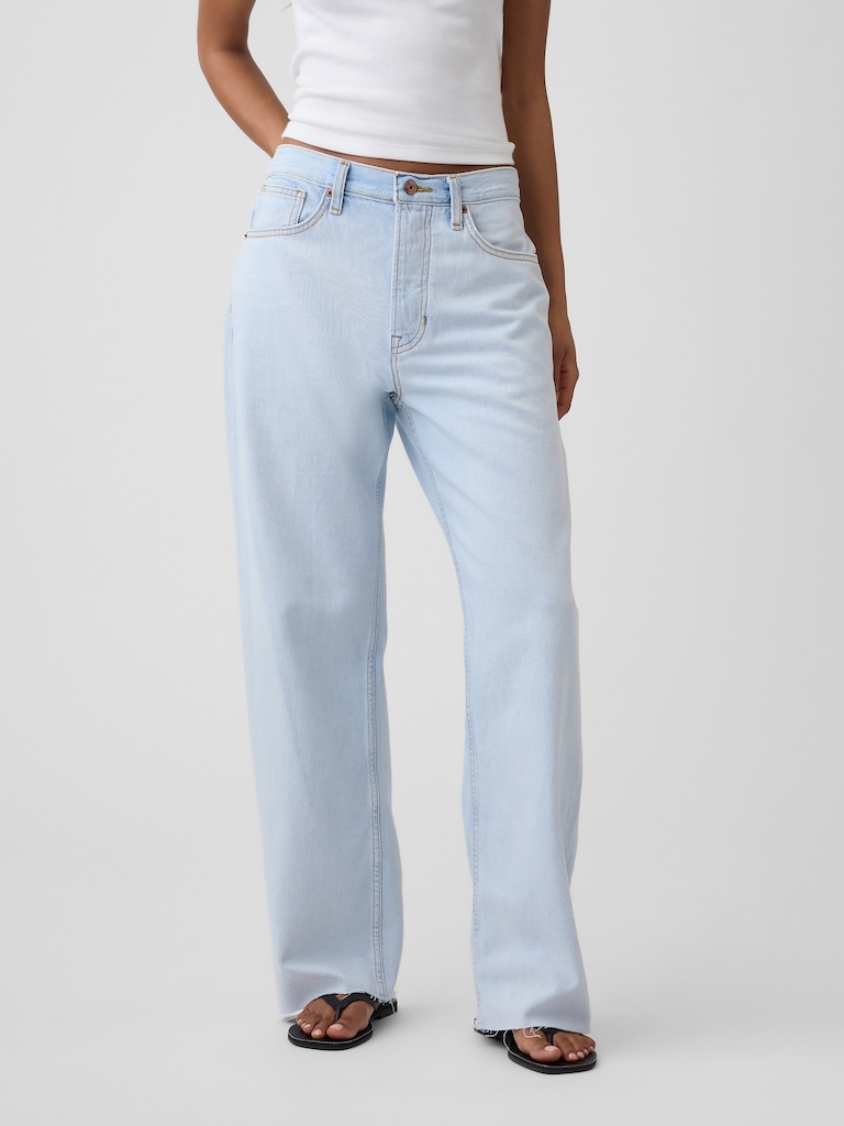 Low Slung Relaxed Straight Jeans