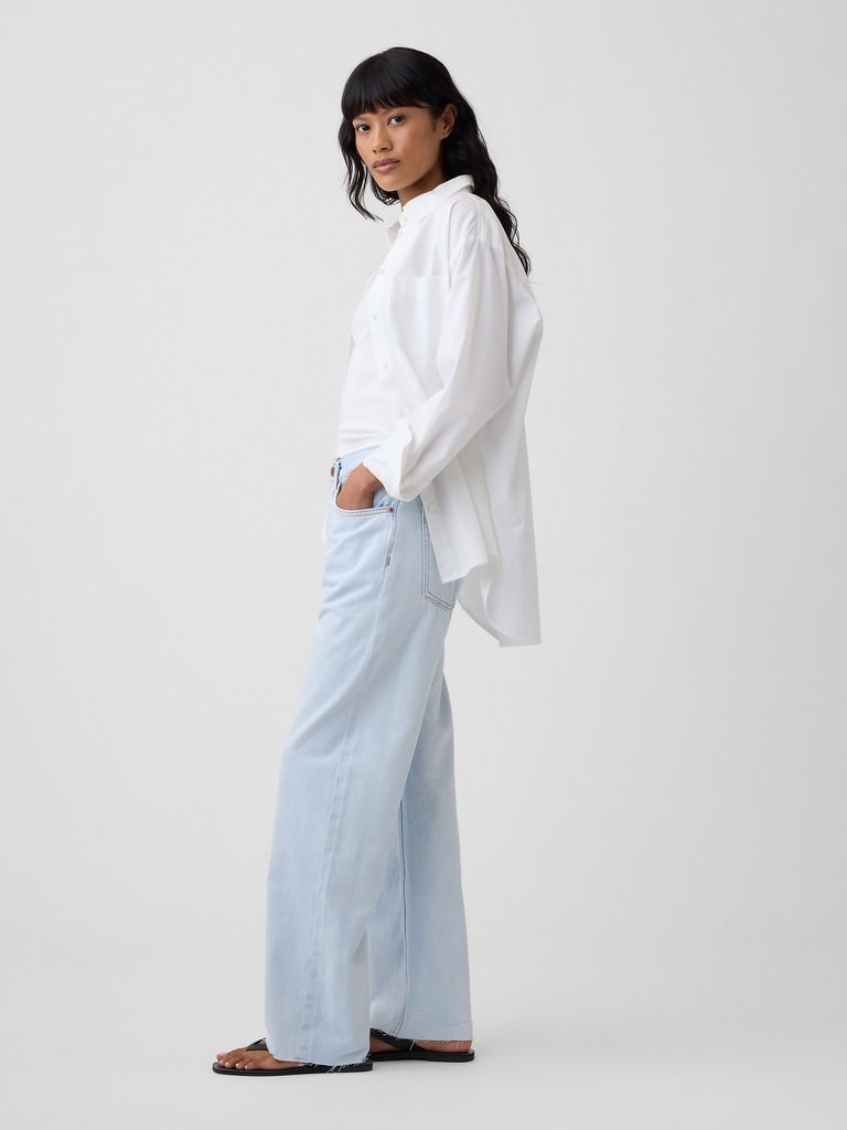 Low Slung Relaxed Straight Jeans