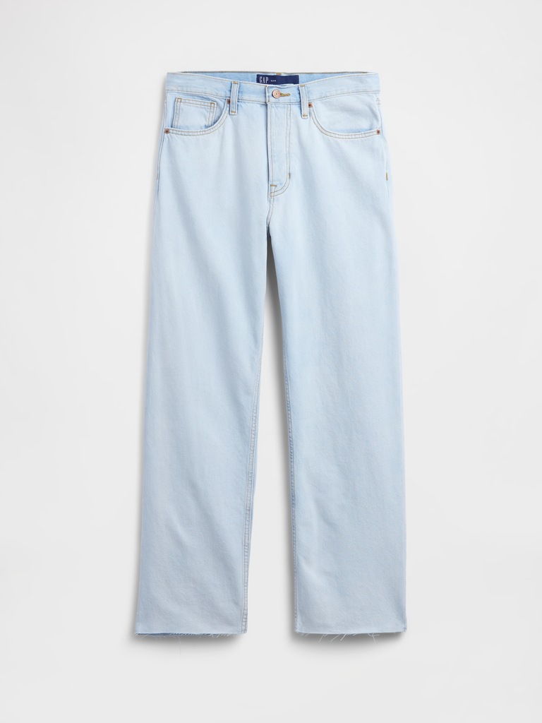 Low Slung Relaxed Straight Jeans