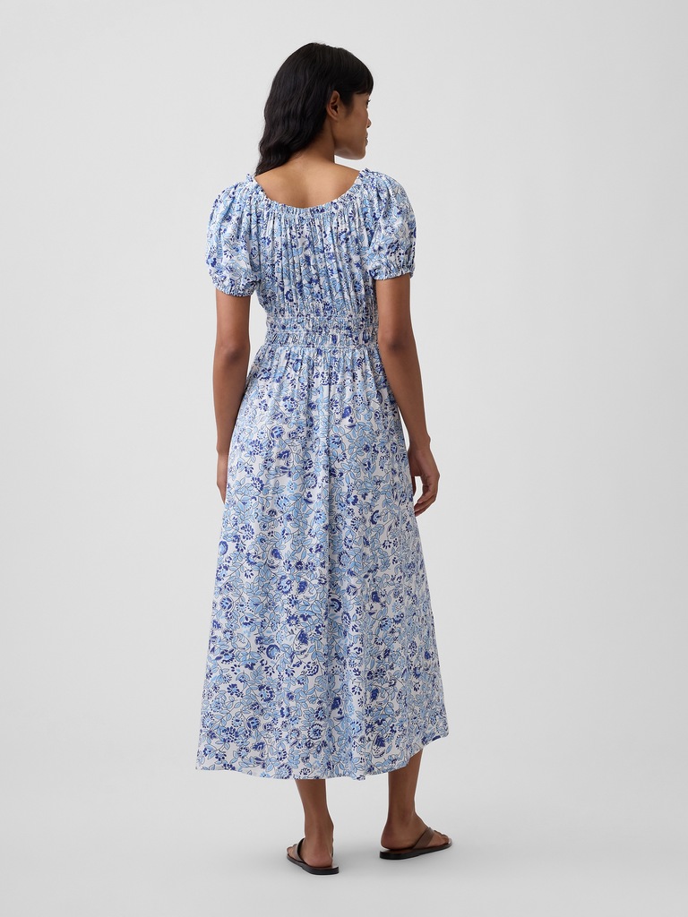 Puff Sleeve Maxi Dress