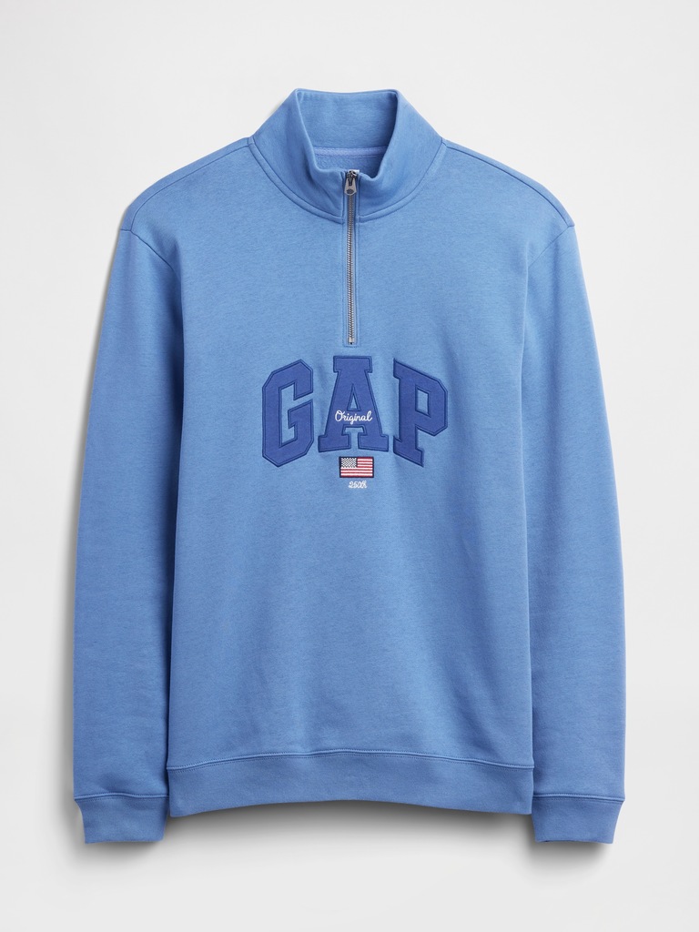 Adult Relaxed Gap Logo Quarter-Zip Sweatshirt