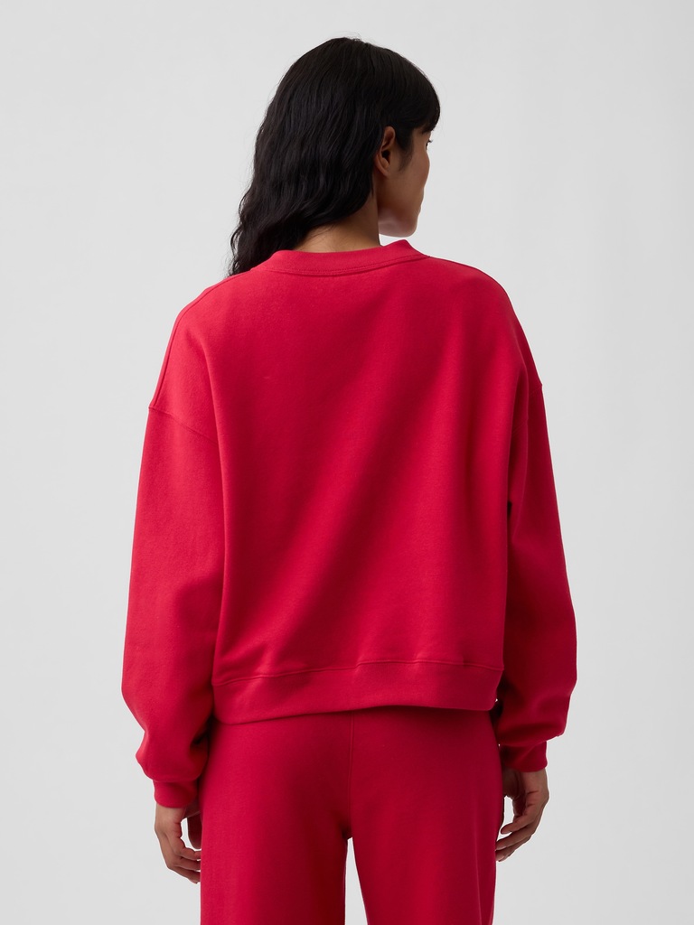 Oversized Brannan Bear Wedge V-Neck Sweatshirt