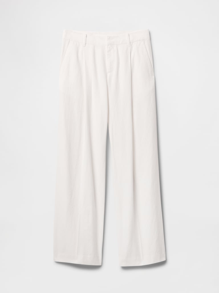 365 Low Rise Linen-Blend Trousers