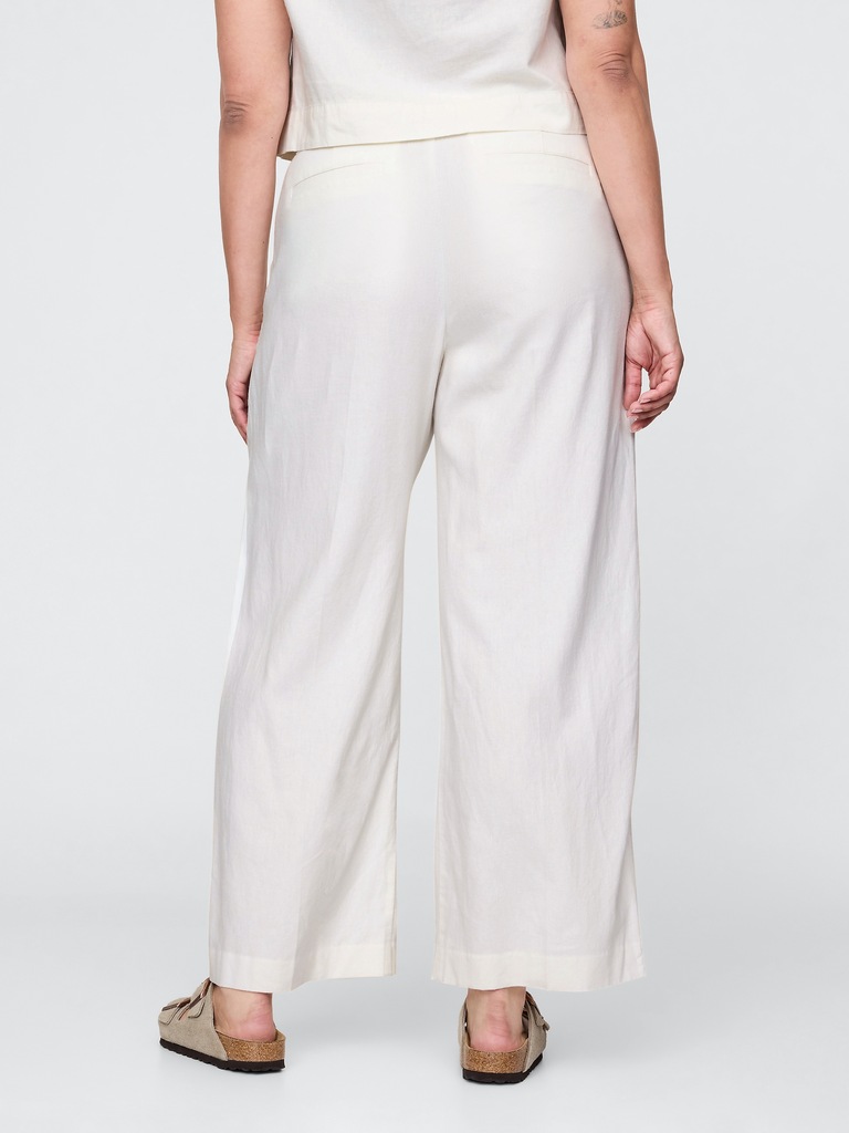 365 Low Rise Linen-Blend Trousers