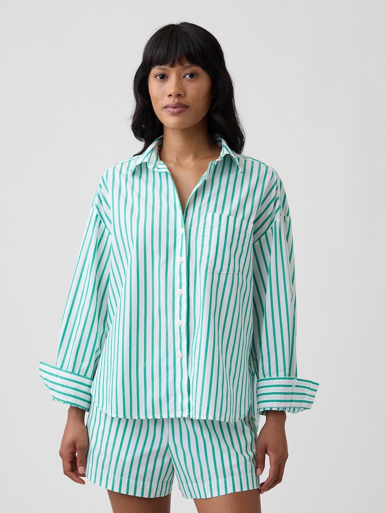 Oversized Shirt in Poplin