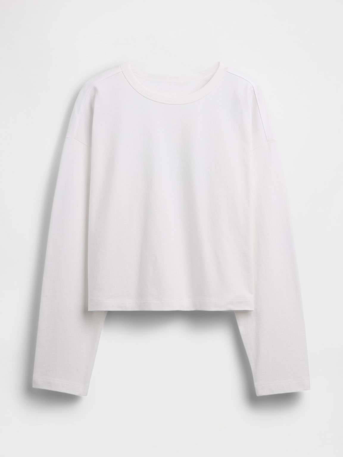 Knit Oversized Crop T-Shirt
