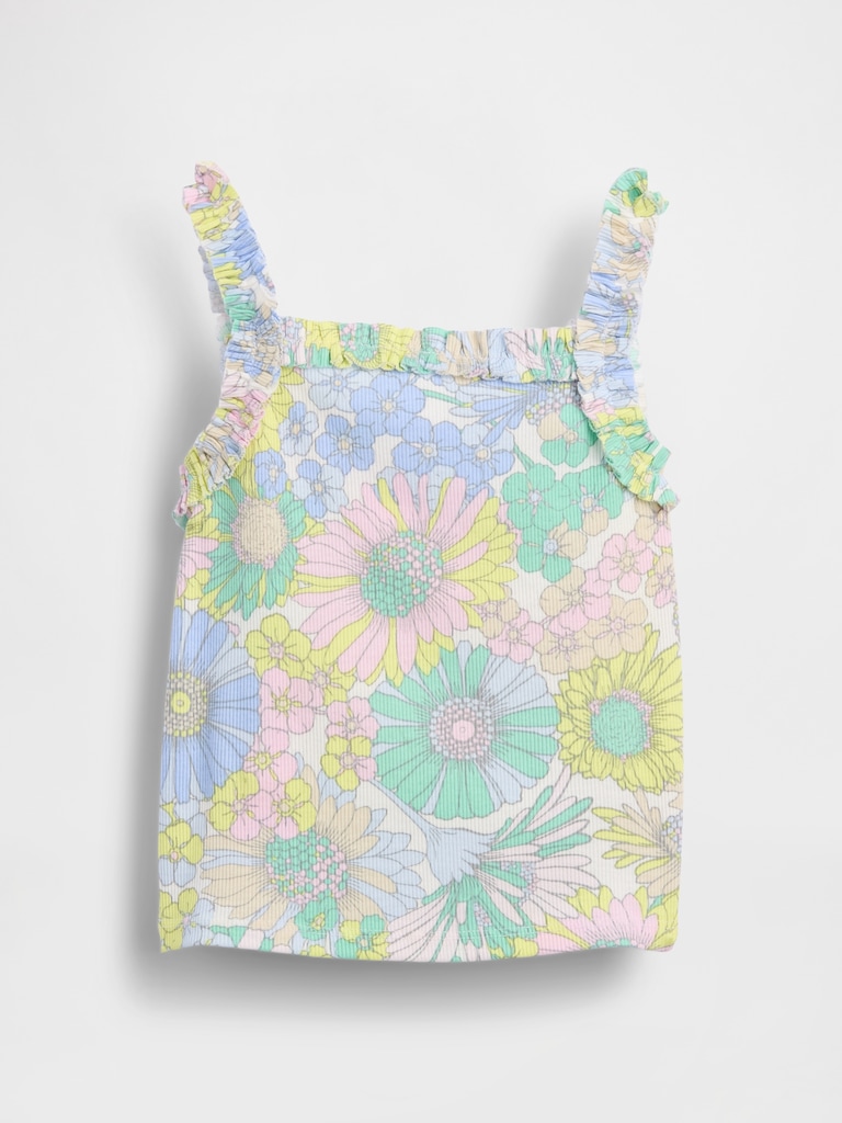 Baby & Toddler Rib Ruffle Apron Tank Top