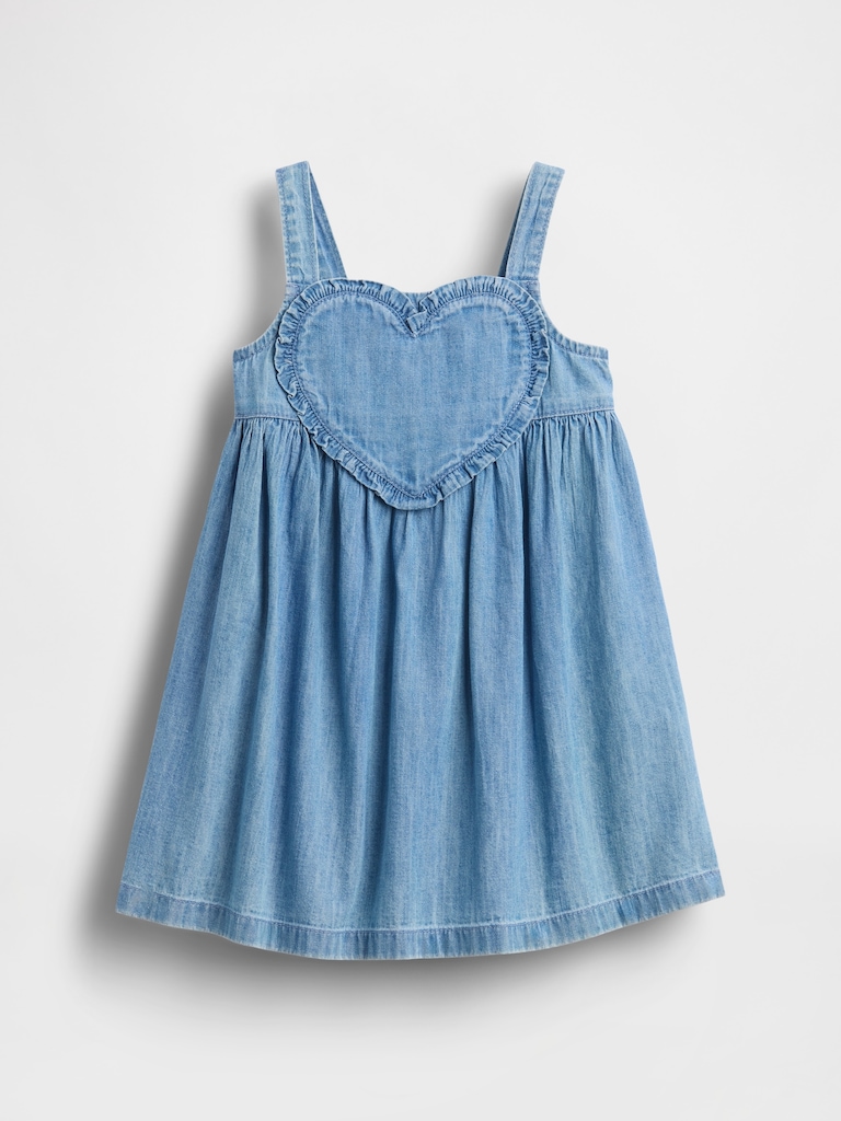 Baby & Toddler Denim Heart Tank Dress