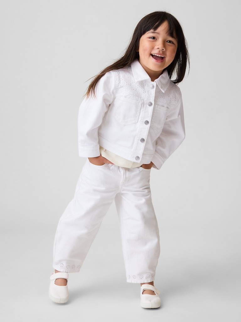 Baby & Toddler Eyelet-Hem Horseshoe Jeans
