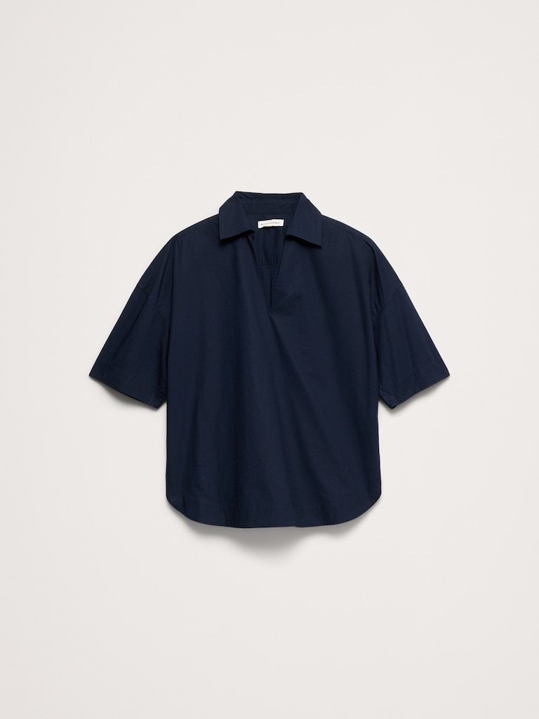 Cotton Poplin Popover Tunic