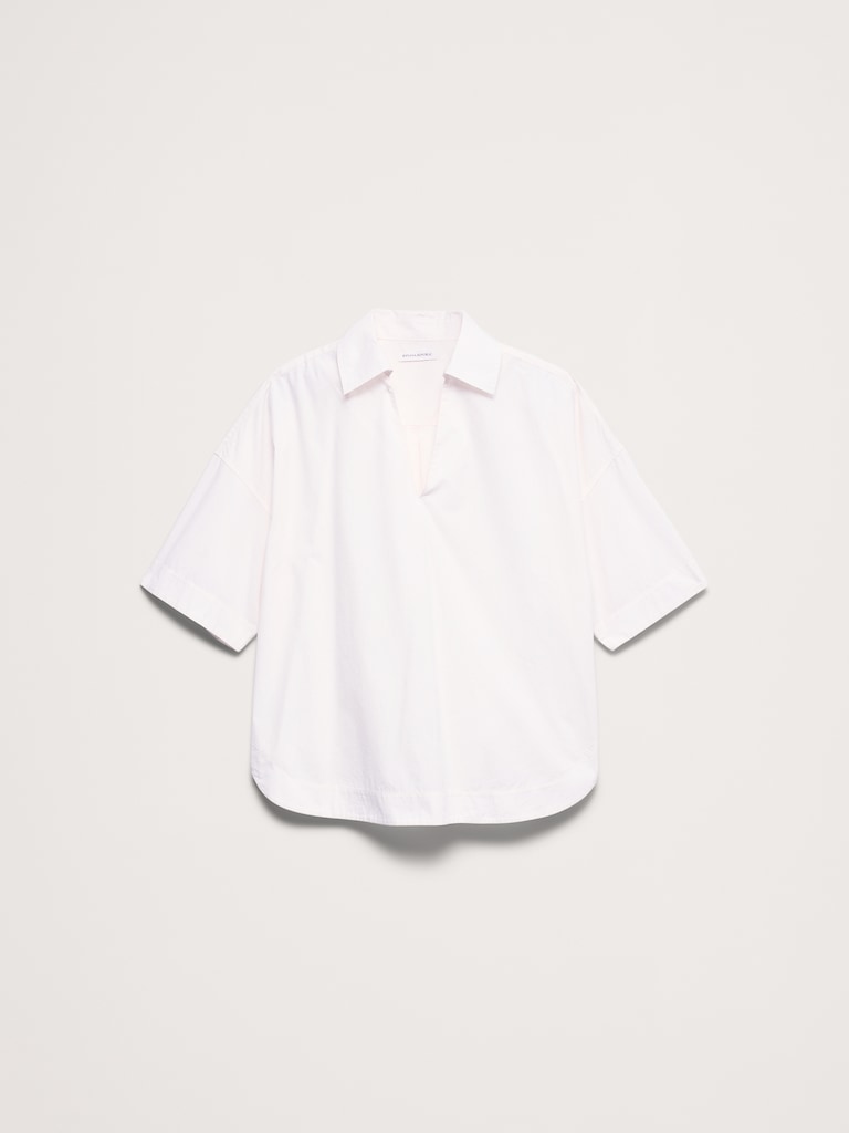 Cotton Poplin Popover Tunic