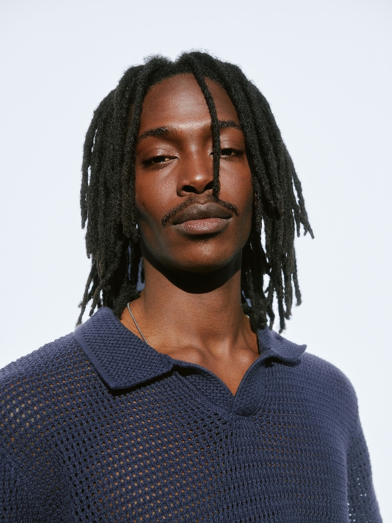 Mesh Polo Sweater