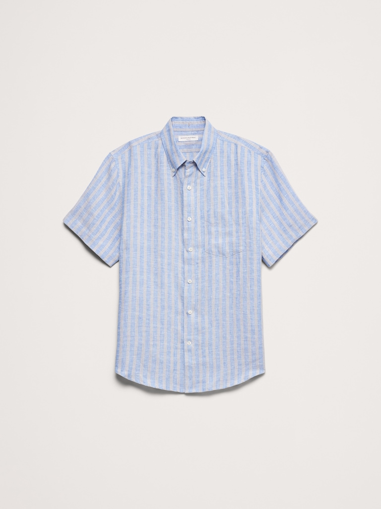 Standard-Fit Linen Short-Sleeve Shirt
