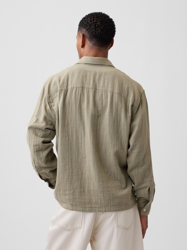 Gauze Shirt in Boxy Fit