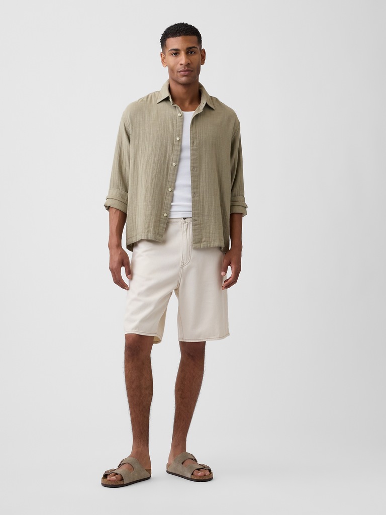 Gauze Shirt in Boxy Fit