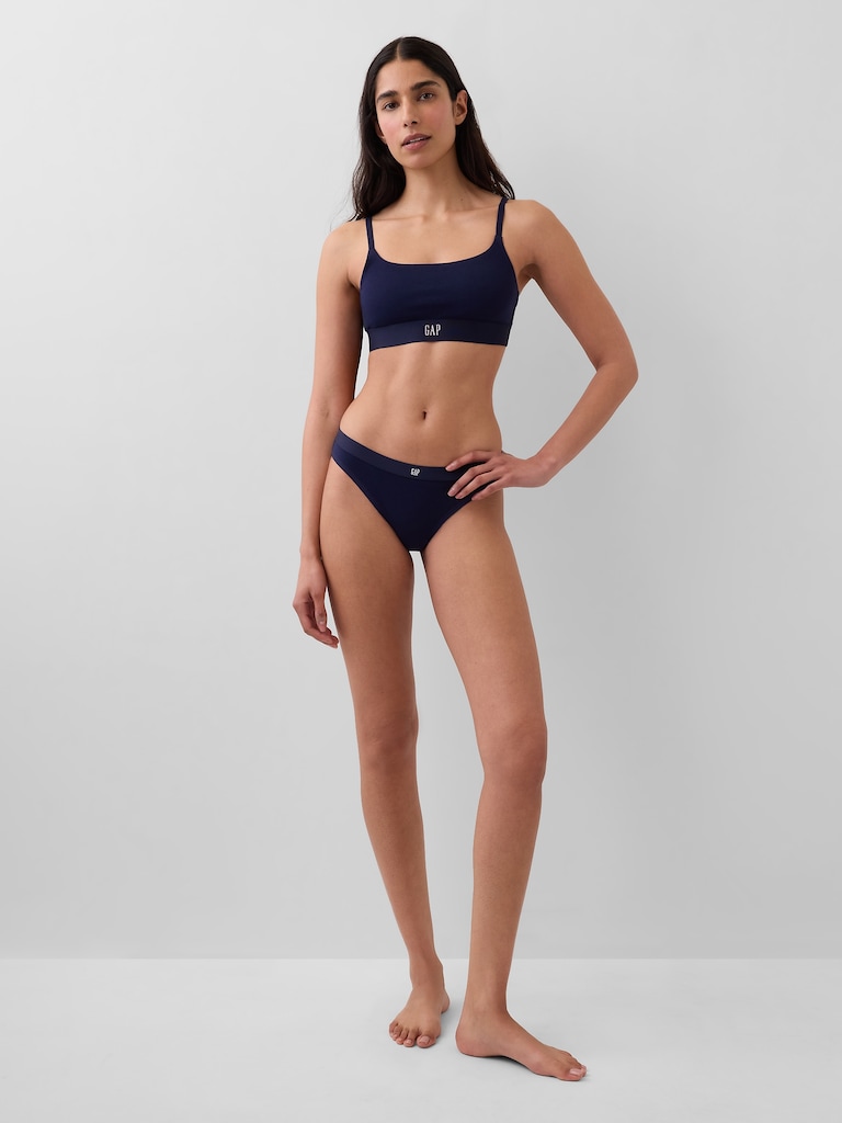 Organic Stretch Cotton Logo Bralette