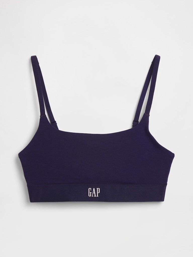 Organic Stretch Cotton Logo Bralette