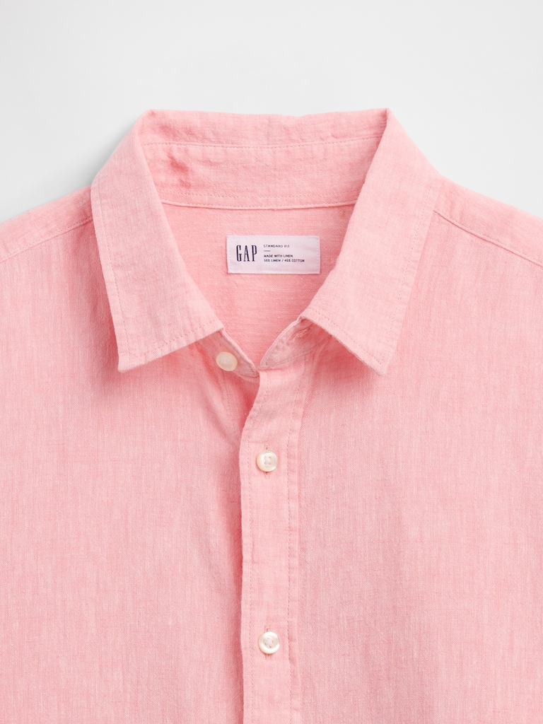 Linen-Blend Shirt in Standard Fit