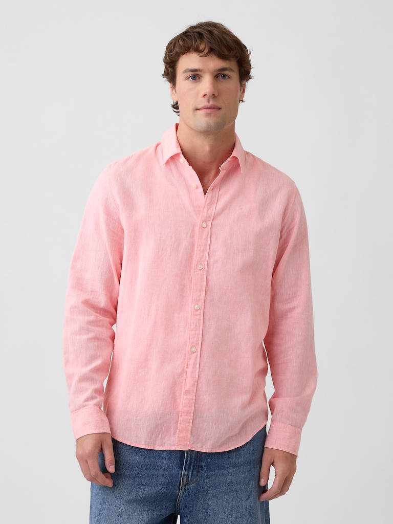 Linen-Blend Shirt in Standard Fit