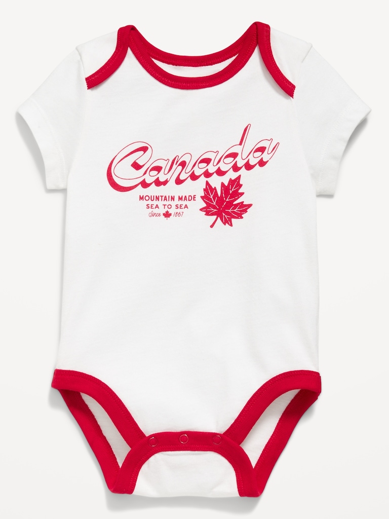 Short-Sleeve Unisex Graphic Bodysuit for Baby