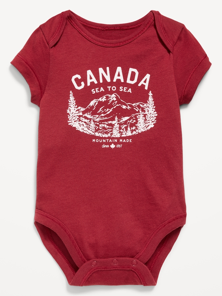 Short-Sleeve Unisex Graphic Bodysuit for Baby