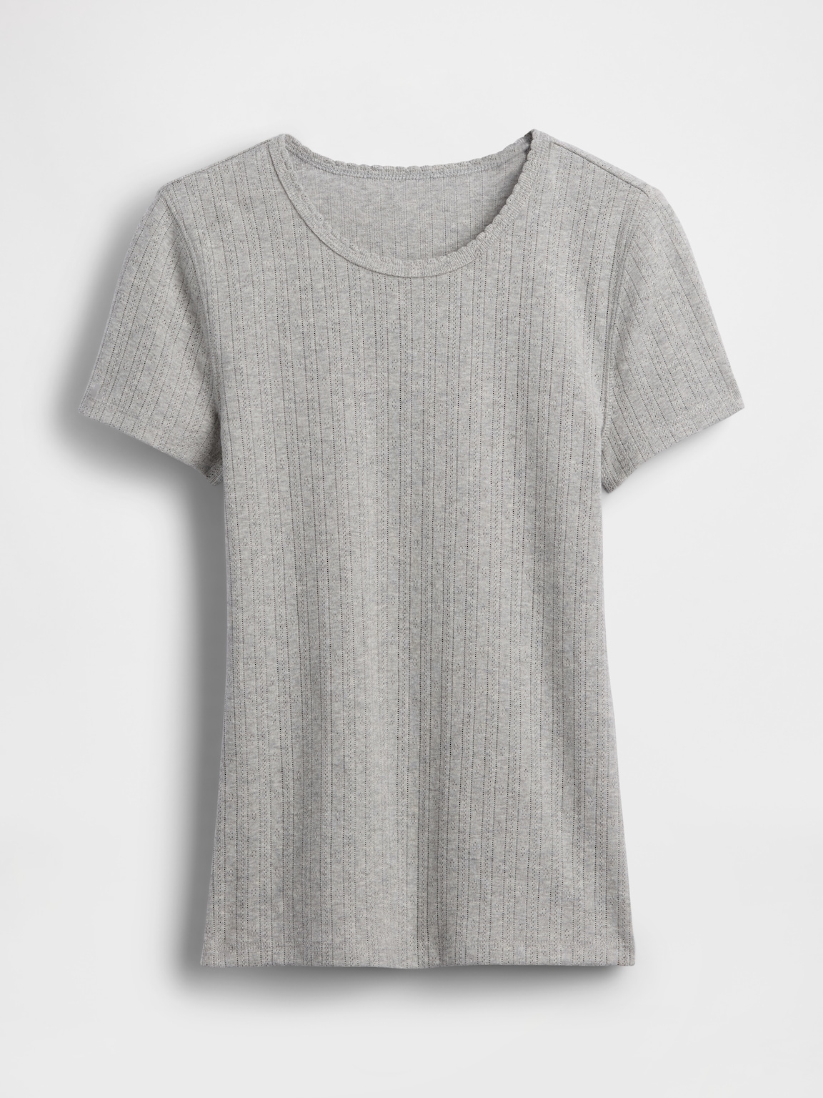 Pointelle Crewneck T-Shirt