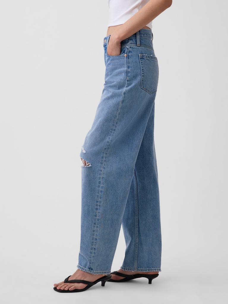 High Rise Barrel Jeans