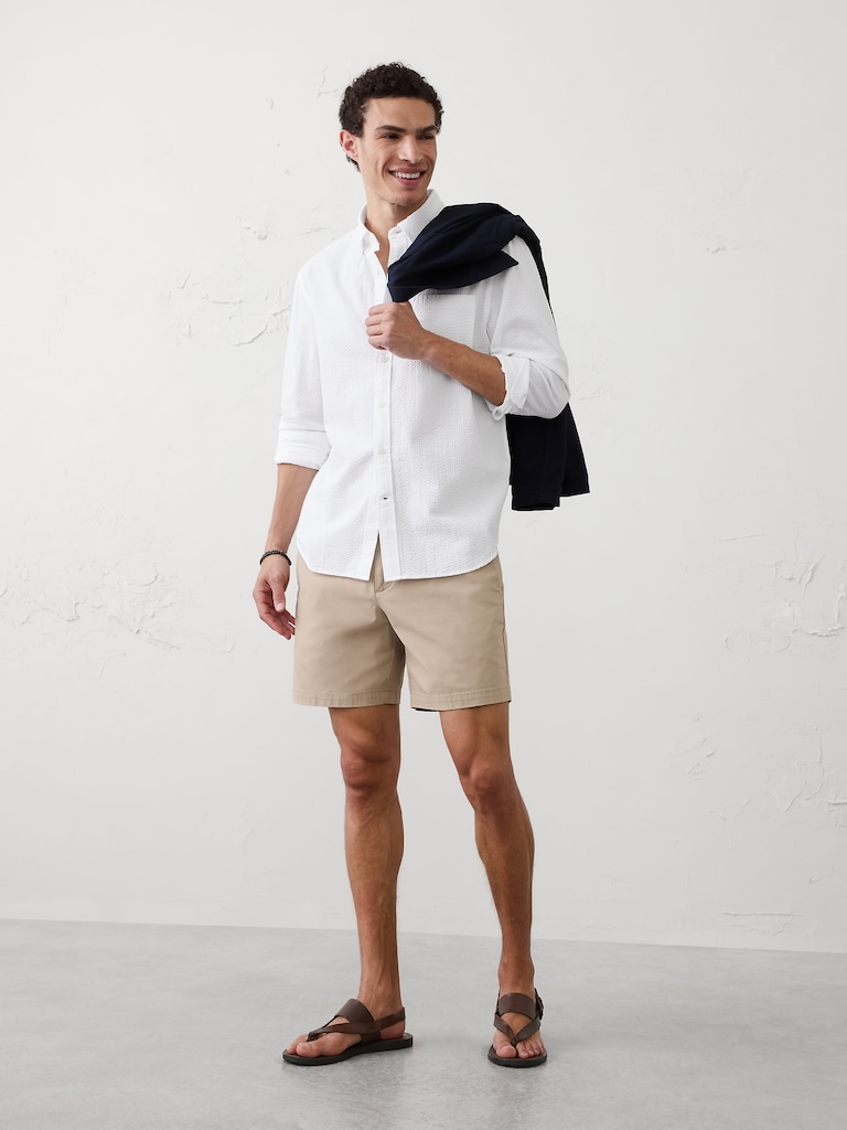 Standard-Fit Seersucker Shirt