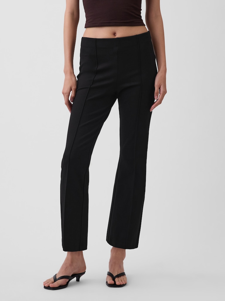High Rise Double Knit Crop Kick Pants