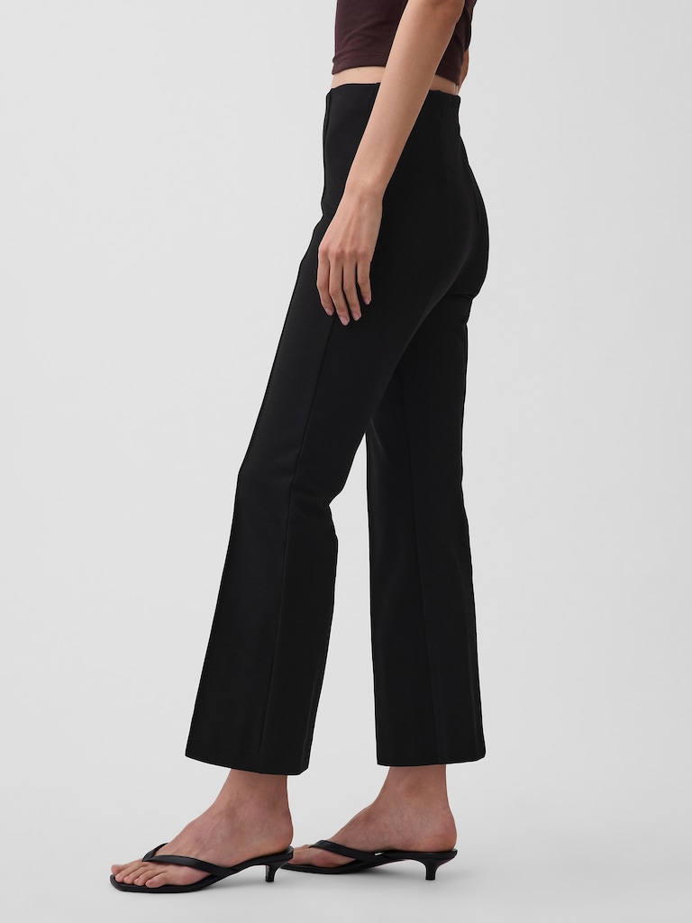 High Rise Double Knit Crop Kick Pants