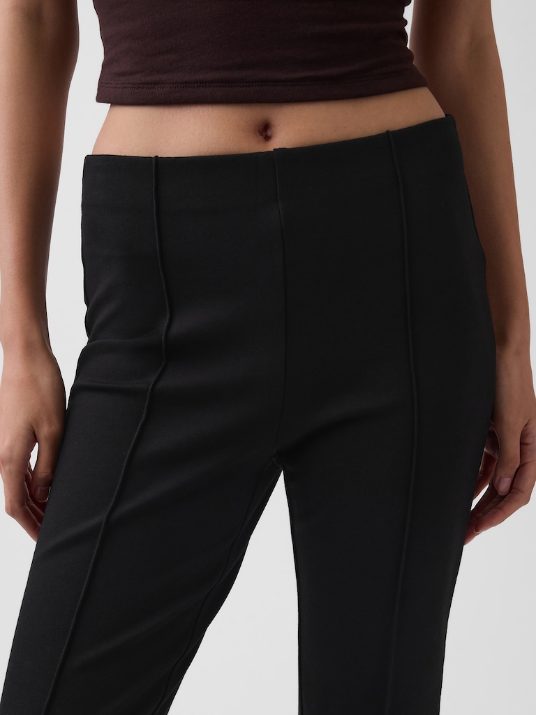 High Rise Double Knit Crop Kick Pants
