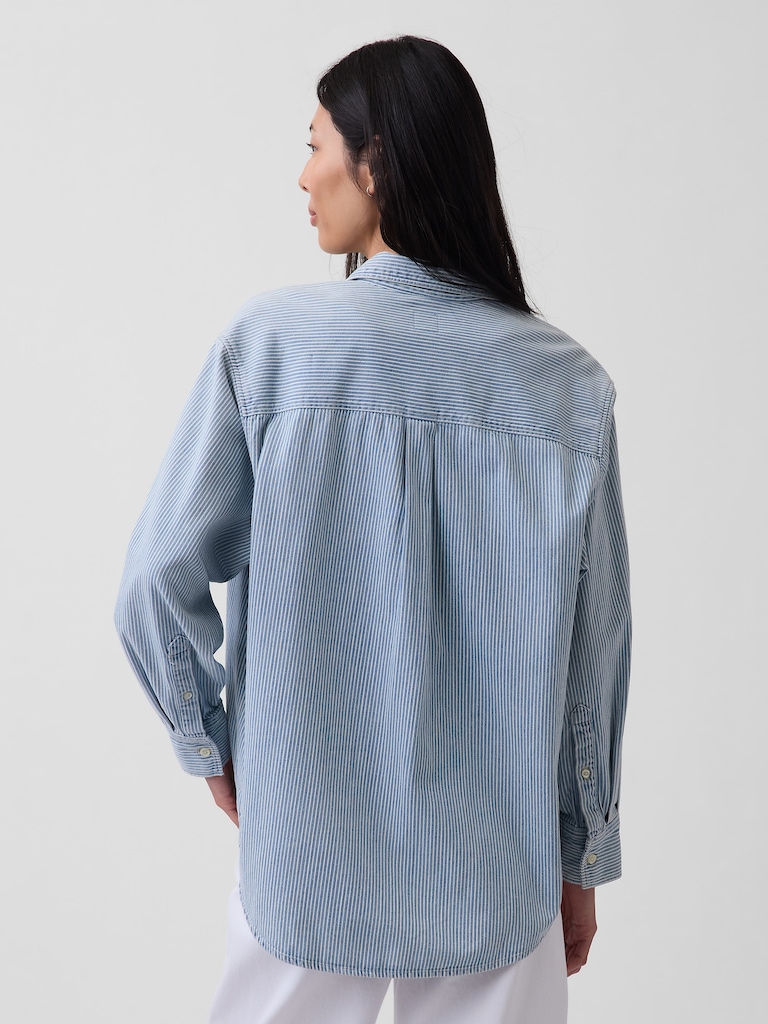 Denim Stripe Big Shirt