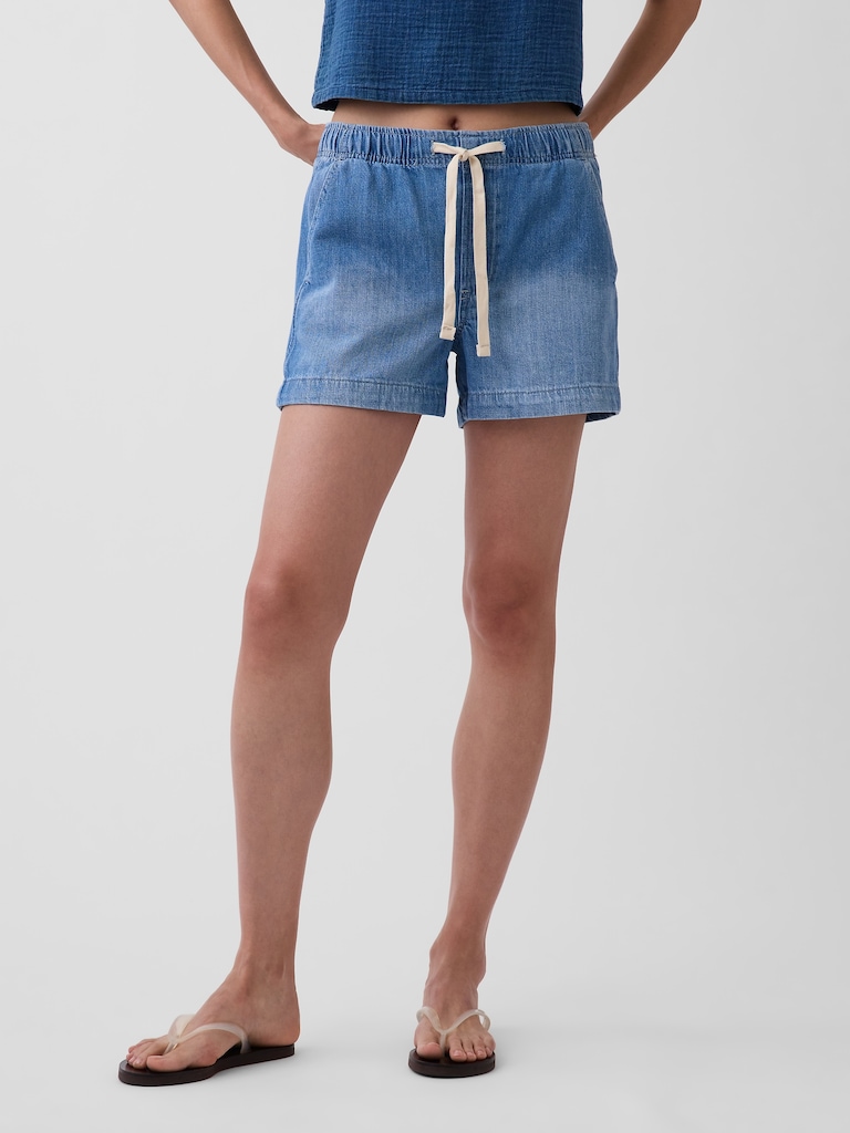 4" Denim Easy Shorts