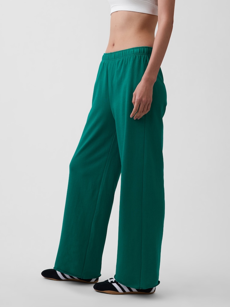 VintageSoft Terry Wide-Leg Sweatpants