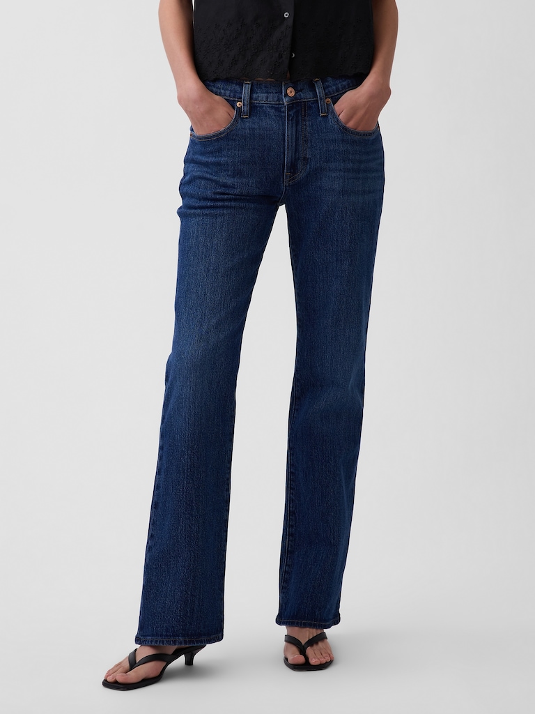 Mid Rise Relaxed Boot Jeans