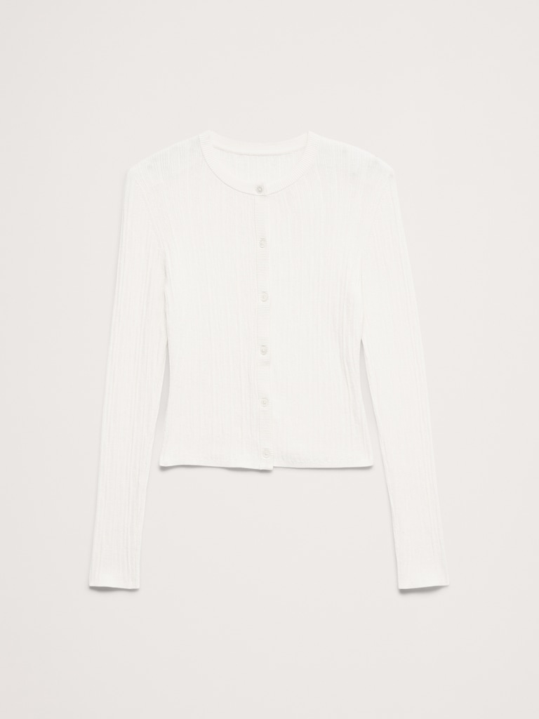 Crinkle Knit Cropped Cardigan