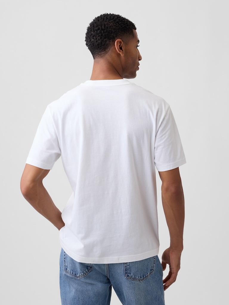 Everyday Soft Relaxed Gap Americana Logo T-Shirt