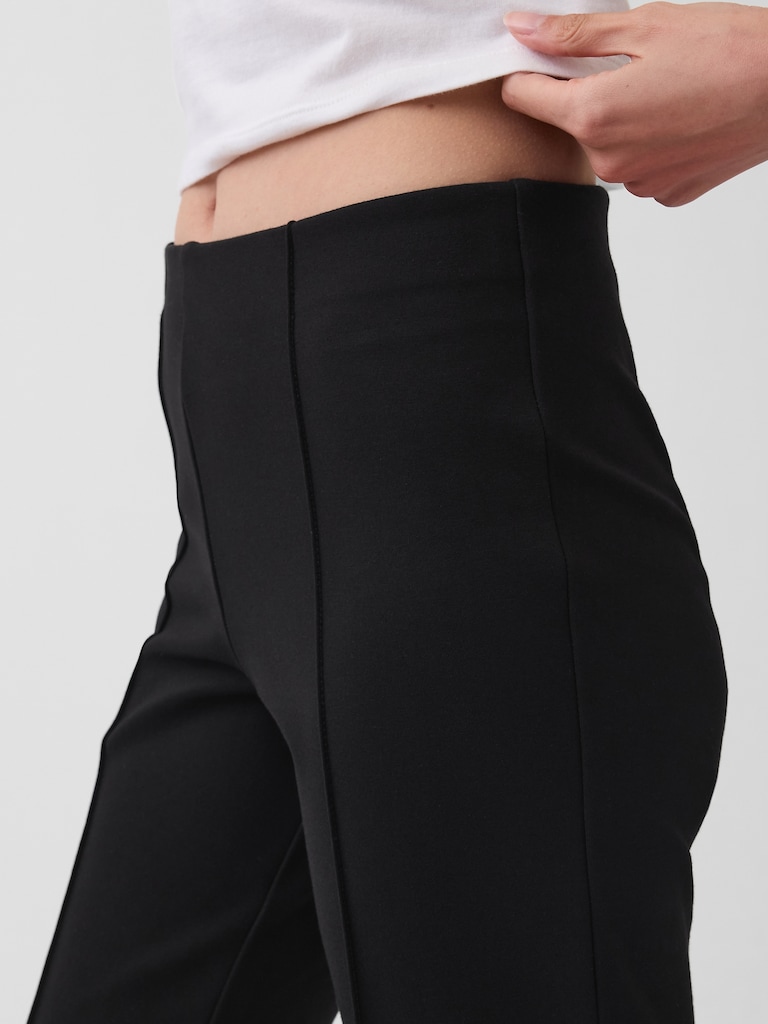 High Rise Double Knit Capris