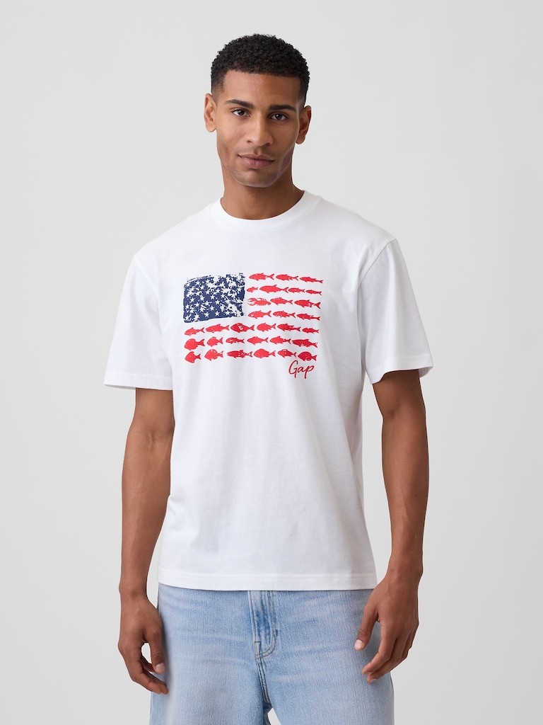 Everyday Soft Relaxed Americana Graphic T-Shirt