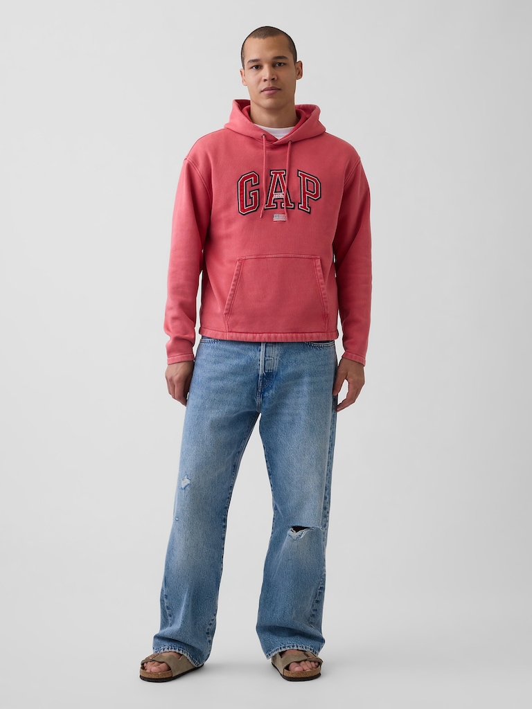VintageSoft Oversized Americana Logo Hoodie
