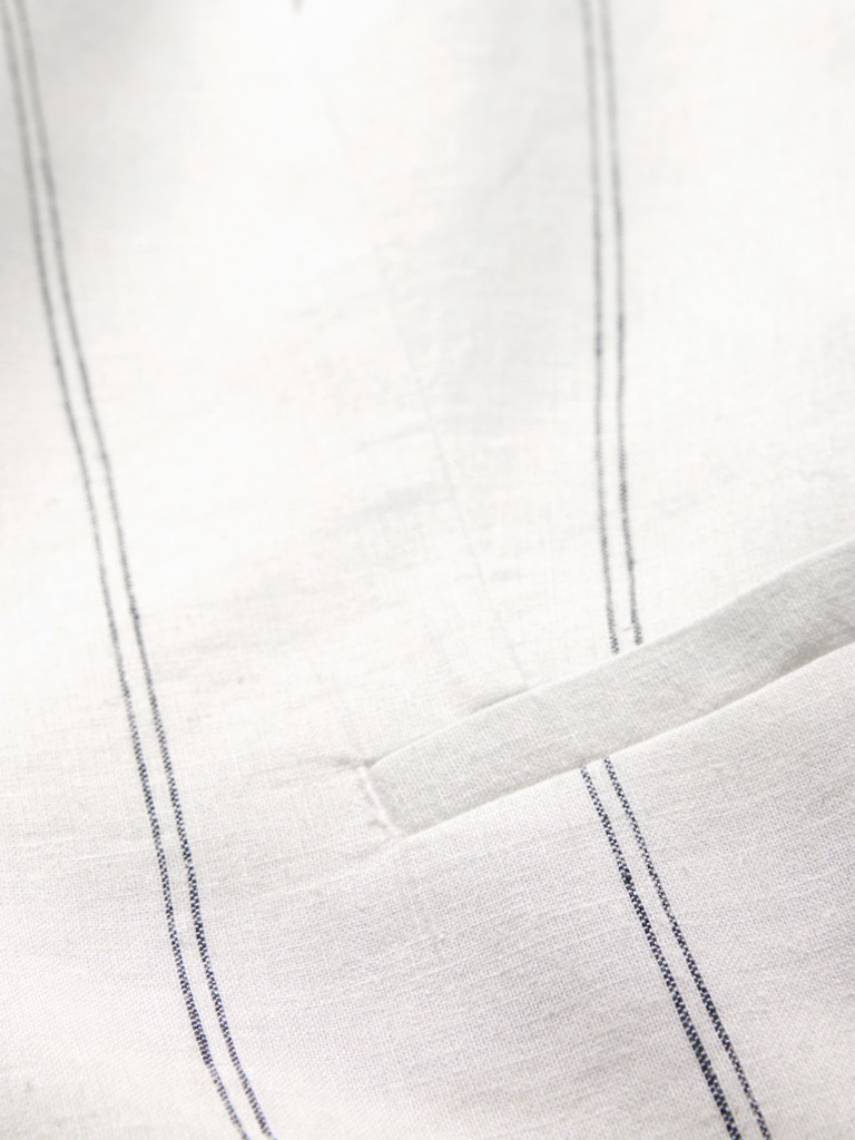 Linen-Blend Longline Vest