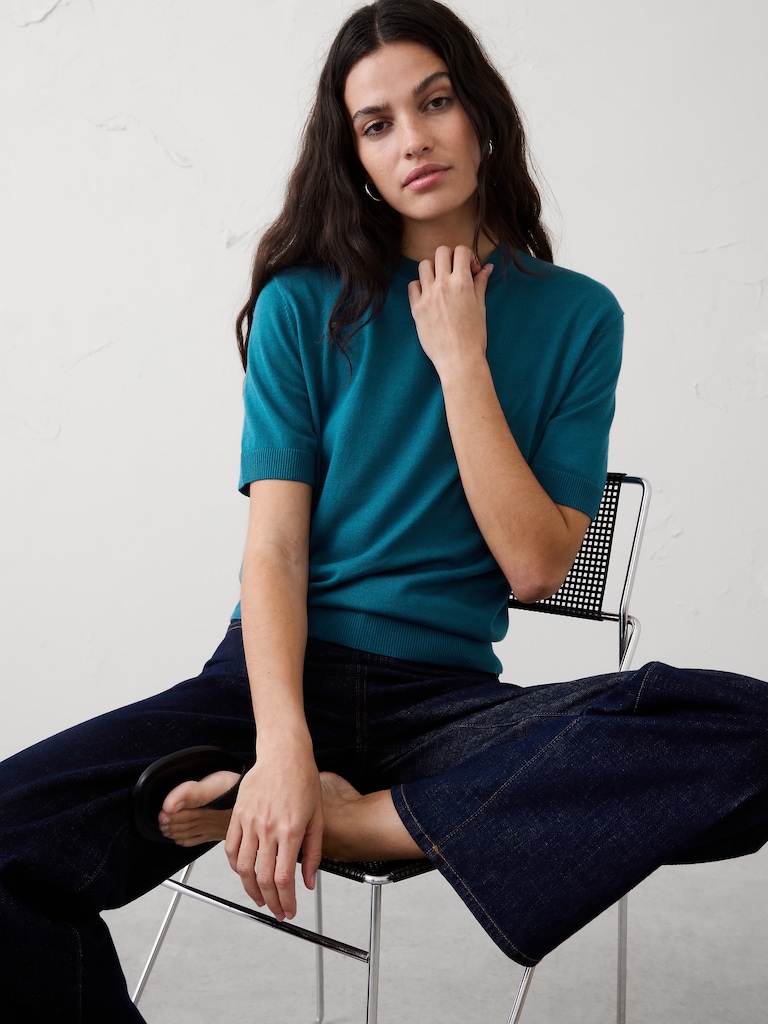 Forever Short-Sleeve Sweater