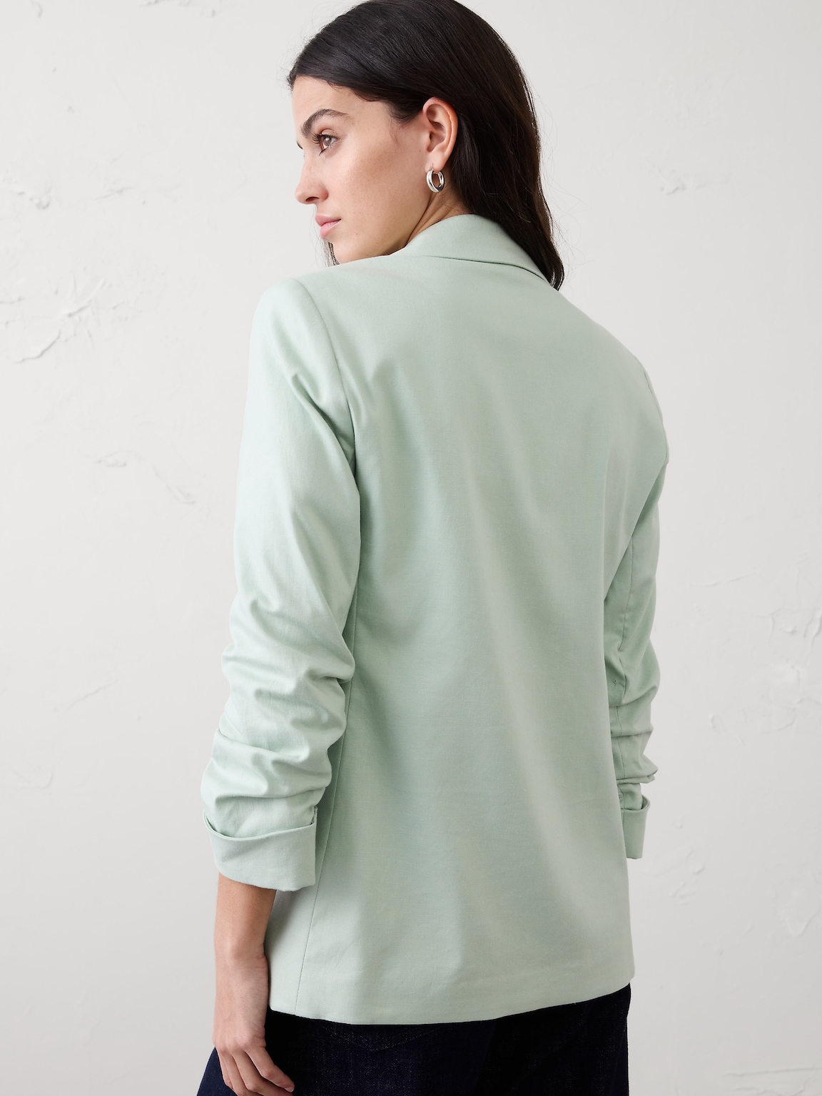 Linen-Blend Hayden Blazer
