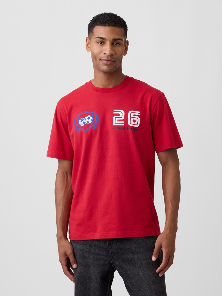 Everyday Soft Relaxed Soccer Graphic T-Shirt