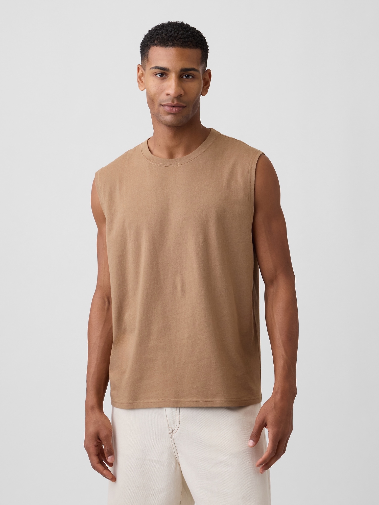 TAN タンクトップ Everyday Soft Relaxed Muscle Tank Top | Gap Factory