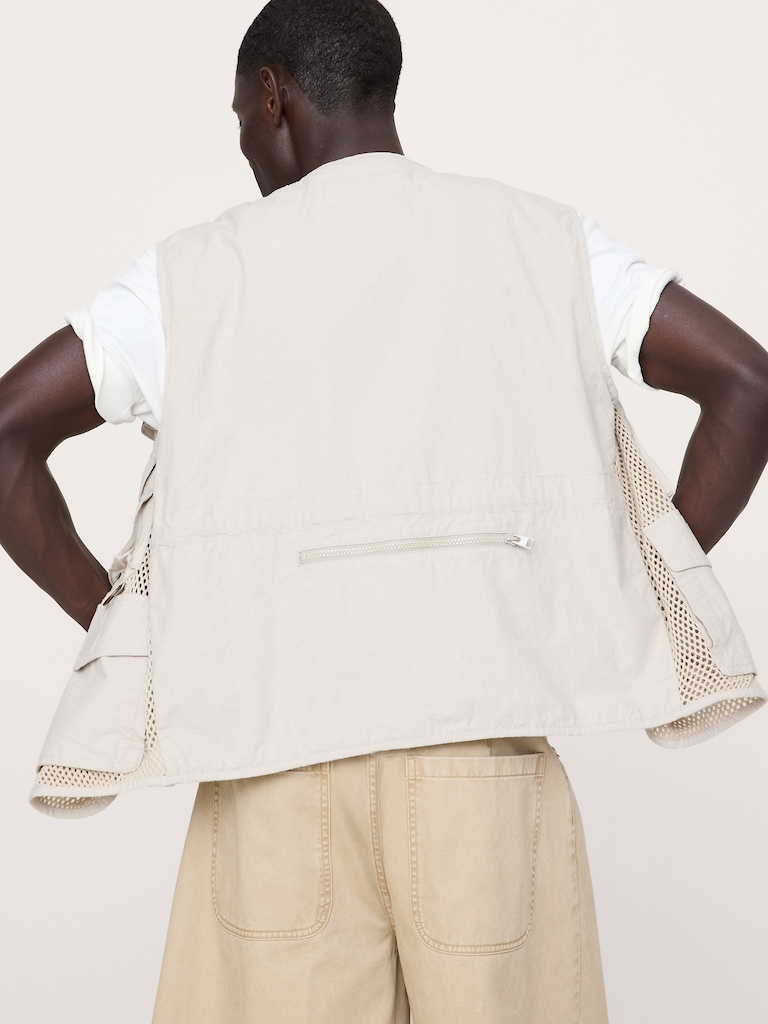 Gilet de photojournaliste à mailles