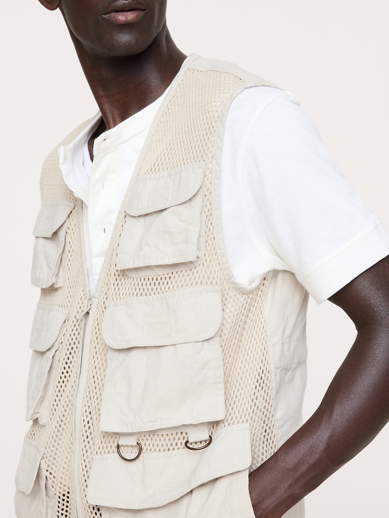 Gilet de photojournaliste à mailles