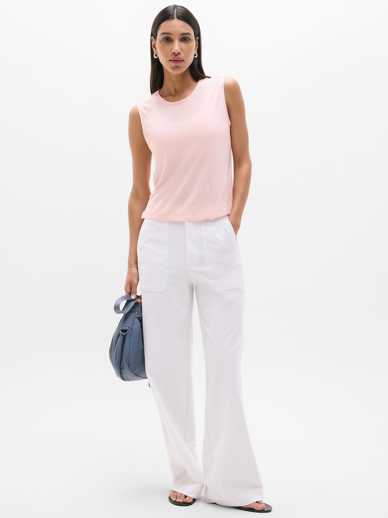 Getaway Linen Blend Muscle Tank