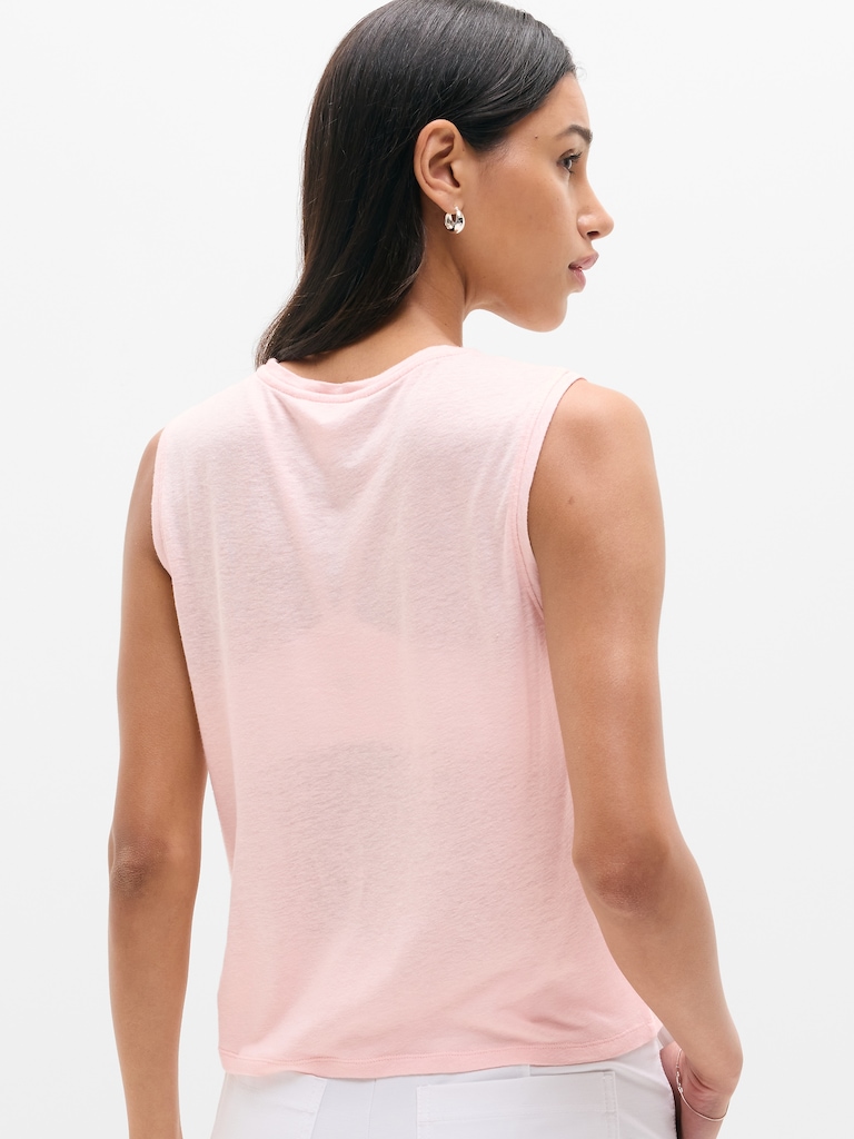 Getaway Linen Blend Muscle Tank